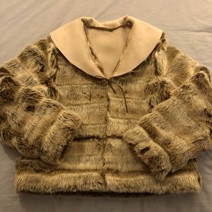 FUR IS IN!!! Reversible fur/suede coat!